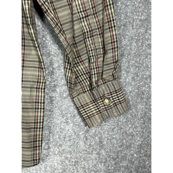 ORVIS Button Up Shirt Mens Size Medium Long Sleeve Brown Plaid Pocket - Picture 5 of 8